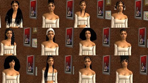 Sims 3 Black Hair, Sims 2 Black Hair, Sims 2 Hair, My Sims, Curls Hairstyles, Sims 4 Gameplay, The Sims 2, Baby Hairs, Natural Curls Hairstyles