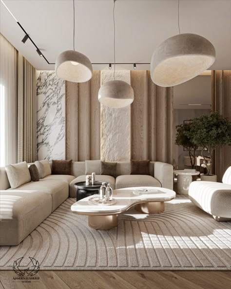 Neutral tones and natural materials such as wood and stone contribute to a peaceful and timeless feel. The minimalist furnishings, soft lighting, and organic shapes complement the design, while the indoor tree adds a touch of nature indoors. This style emphasizes simplicity and authenticity, resulting in a serene and welcoming space.

#WabiSabi #NeutralTones #MinimalistDesign #InteriorDesign #wabisabi_interiors #wabiSabiLivingRoom  #luxury_living_room_design #ContemporaryInterior Organic Luxury Interior Design, Minimalism Interior Design Living Room, Japandi Living Room Design Luxury, Wabisabi Living Rooms, Organic Design Interior, Wabi Sabi Reception, Wabi Sabi Living Room Interior Design, Living Room Designs Minimalist, Luxury Minimalist Interior