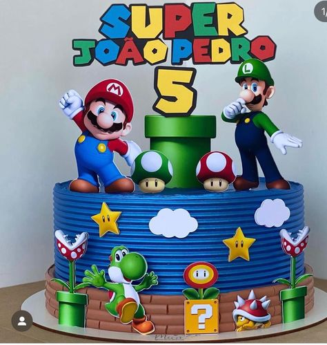 Mario Kart Party, Mario Birthday Cake, Mario Bros Cake, Super Mario Cake, Mario E Luigi, Mario Cake, Mario Bros Birthday, Mario Y Luigi, Mario Birthday