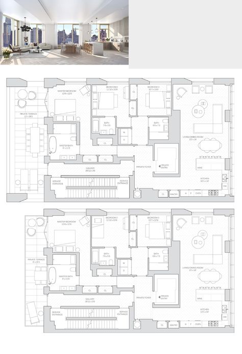 Penthouse Layout, City Living Apartment, Duplex Penthouse, Small Condo, House Villa, Apartment Layout, Nyc Apartment, City Living, House Floor