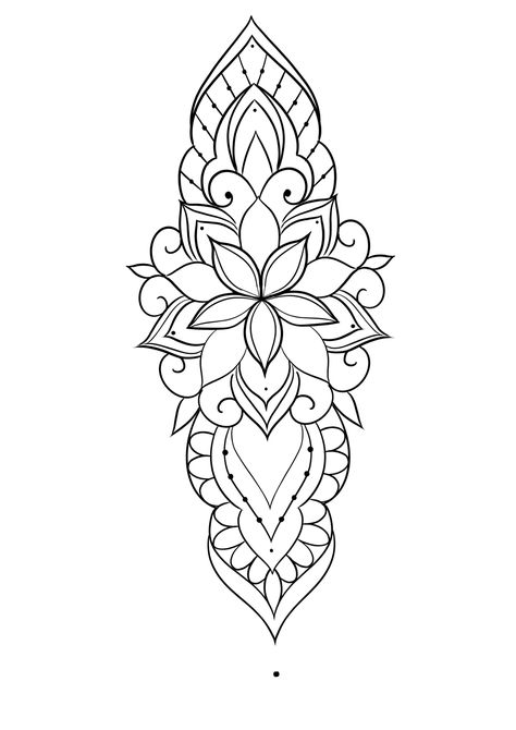 Simple Mandala Tattoo Design Pattern, Female Tattoo Stencils, Tattoo Artist Quotes, Simple Mandala Tattoo, Henna Tattoo Stencils, Lily Tattoo Design, Simple Forearm Tattoos, Illusion Tattoos, Optical Illusion Tattoos