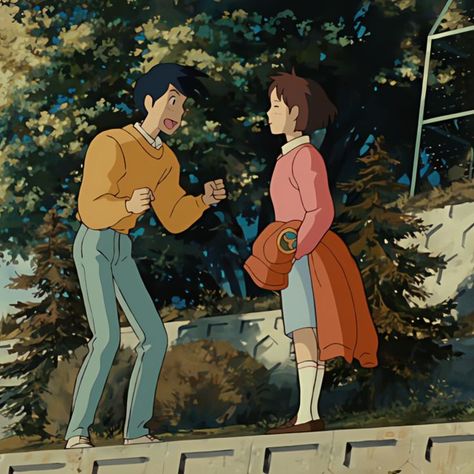 Whisper Of The Heart Outfits, Whisper Of The Heart Quotes, Planner Pictures, Ghibli Fanart, Whisper Of The Heart, Studio Ghibli Fanart, Chihiro Y Haku, Japanese Animated Movies, Ghibli Artwork