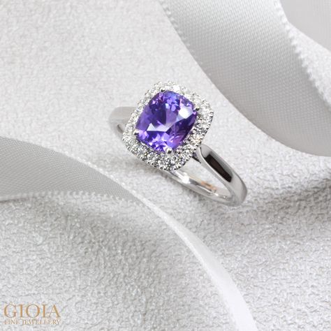 Sapphire Proposal Ring, Violet Sapphire, Timeless Ring, High Jewellery, Halo Setting, Sapphire Color, A Gentleman, Proposal Ring, Halo Diamond Ring