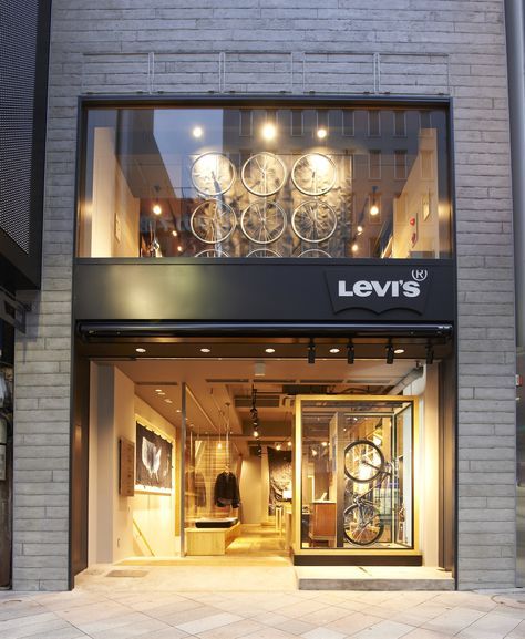 Levis Store, Store Entrance, Retail Facade, Commercial Design Exterior, Shop Facade, Clothing Store Interior, Clothing Store Design, Storefront Design, Retail Store Interior