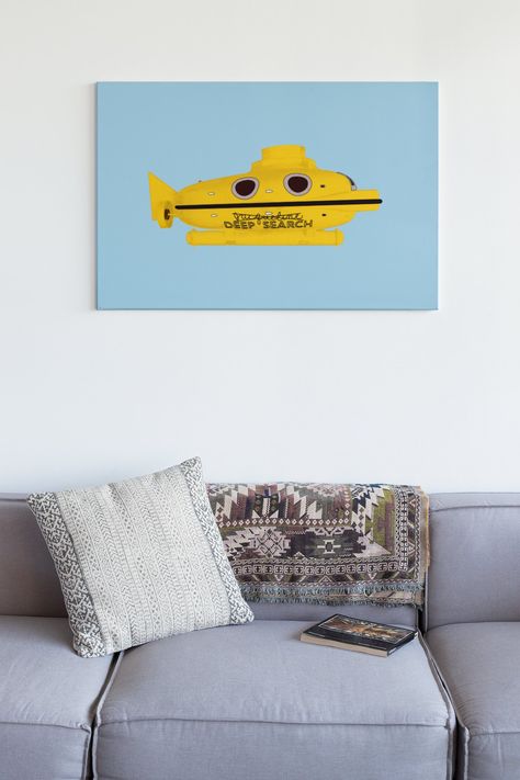 Wes Anderson Movie, Life Aquatic With Steve Zissou, The Life Aquatic, Steve Zissou, Wes Anderson Movies, Movie Artwork, Life Aquatic, Yellow Submarine, Wes Anderson