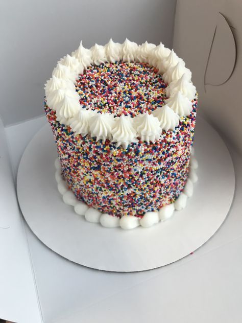 Birthday Cake Sprinkles, Sprinkles Birthday Cake, 12th Birthday Cake, Sprinkles Cake, Small Birthday Cakes, 18th Cake, Sweet 16 Cakes, Candy Drinks, Cake Day