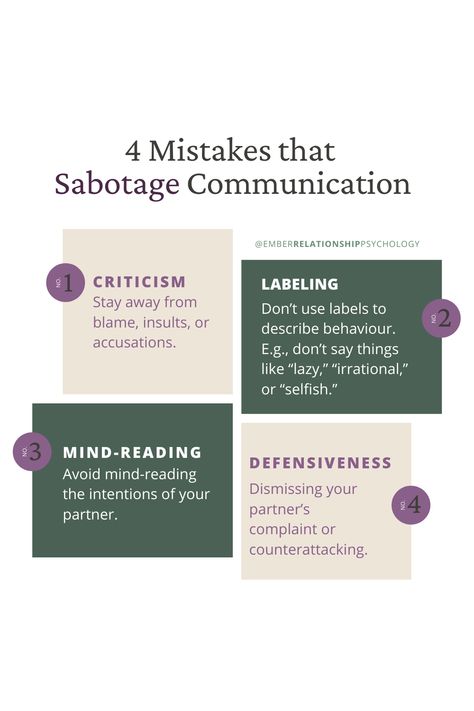 Why do you make these communication mistakes when you’re upset?  Changing your communication style, especially when you’re upset is an effortful practice.  Imagine how different your relationship would be if you felt seen and heard after 95% of your conversations…  That’s what can happen when couples work together to find a communication style that works for them both.  This post is for informational purposes only.  #communication #couplestherapy #gottmanmethod #relationshipadvice Communication Skills For Couples, Healthy Communication Skills, Couple Therapy, Gottman Method, Couples Communication, Night Jar, Nonviolent Communication, Assertive Communication, Making A Relationship Work