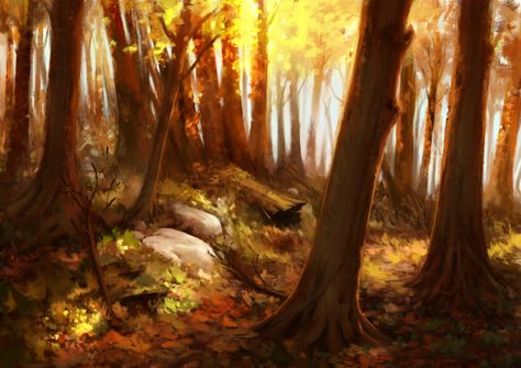 Fantasy Autumn Forest, Autumn Fantasy Art, Fantasy Autumn, Winged People, Ancient Magus Bride, The Ancient Magus Bride, Drawing Wallpaper, Mood Wallpaper, Fantasy Photography