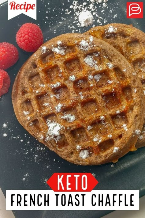 #keto #lowcarb French Toast Chaffle, Chaffle Recipe Keto, Mini Waffle Recipe, Keto French Toast, Chaffle Recipes, Keto Chaffles, Chaffle Recipe, Keto Chaffle, Mini Waffle Maker