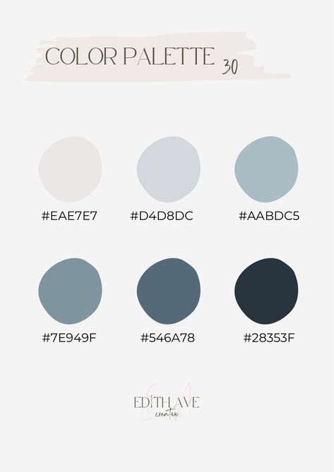 Color palette for branding and other design projects. This monochromatic palette has various cool tone blues and gray-blues that give a very polished finish to your project. Monochromatic Blue Color Palette, Monotone Color Palette, Color Palette For Branding, Monochromatic Blue, Blue Color Palette, Monochromatic Palette, Branding Resources, Brand Color Palette, Blue Colour Palette