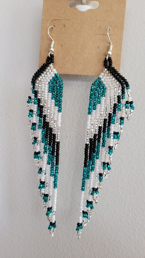 Elegant Seed Bead Earrings, Long Beaded Fringe Earrings, Elegant Beaded Earrings, Beaded Patterns Free, Beaded Earring Patterns, Beading Earring, Fringe Earring Pattern, Bead Fringe Earrings, Fringe Earring