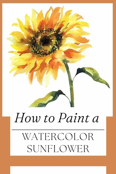 Watercolor painting can be both relaxing and rewarding, especially when you choose a cheerful subject like a sunflower. Sunflowers are known for their vibrant colors and bold appearance, making them a perfect choice for artists of all skill levels. In this step-by-step guide, we'll show you how to create your own beautiful watercolor sunflower painting, even if you're a beginner. Materials You'll Need Before you start your sunflower painting, gather the following materials... How To Watercolor Sunflowers, Simple Watercolor Sunflower, Watercolor Sunflowers Watercolour, Sunflowers In Watercolor, Sunflower Watercolor Tutorial, Watercolor Sunflowers How To Paint, Paint Sunflowers Easy, How To Paint Sunflowers Acrylic, How To Draw A Sunflower