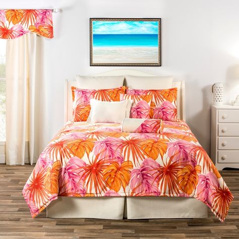 Daybed Comforter, Daybed Sets, Orange Quilt, Comforter Bedding, Affordable Bedding, Beach Bedding, Orange Throw Pillows, Perfect Bedding, Beach Tropical