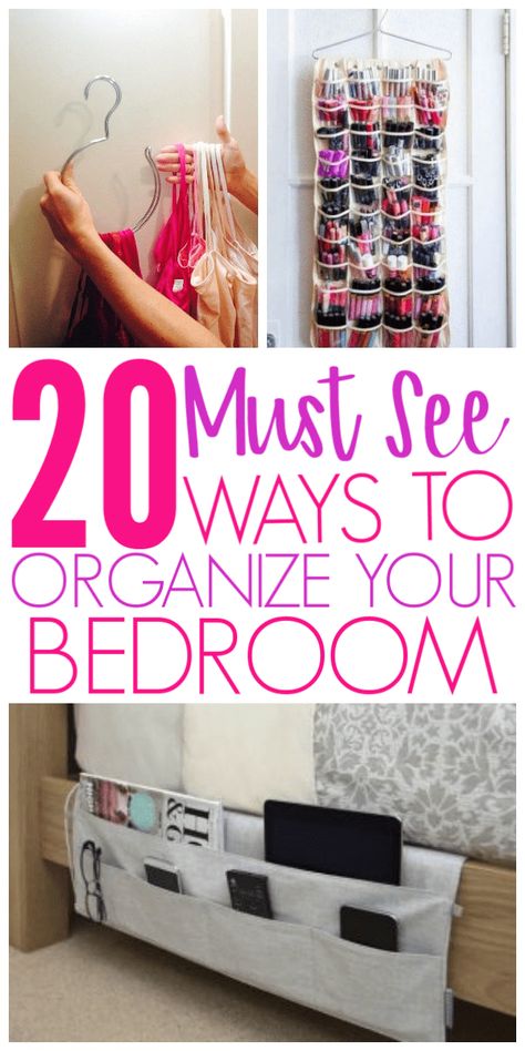 Organising Ideas, Organiser Son Dressing, Small Bedroom Organization, Room Organization Bedroom, Bedroom Stuff, Organizing Hacks, Organisation Hacks, Ways To Organize, Declutter Your Home