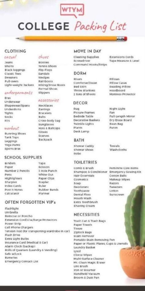 College Packing List, College Dorm Checklist, Dorm Room Checklist, Dorm Checklist, College Packing Lists, College Checklist, College Packing, College Dorm Room Decor, Freshman College