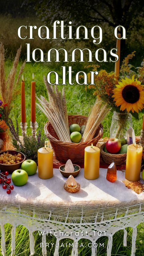 Lughnasadh, also known as Lammas, marks the beginning of the harvest season and is a time to celebrate abundance, gratitude, and the fruits of our labour. Crafting a Lughnasadh altar is a beautiful way to honour this ancient festival and connect with the energies of the earth and the harvest. In this comprehensive guide, we explore the essential elements needed to create a meaningful and personal Lughnasadh altar. Lammas Lughnasadh Simmer Pot, Lammas Altar Ideas, Lughnasadh Celebration, Lughnasadh Aesthetic, Lughnasadh Altar, Lammas Altar, Mabon Altar, Celtic Wheel, Witch Inspiration