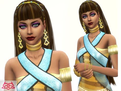 Monster High - Cleo hairstyle  Found in TSR Category 'Sims 4 Female Hairstyles' Sims 4 Anime, High Hair, Sims Games, Sims 4 Characters, Sims 4 Cc Packs, Sims 4 Cc Furniture, Sims Hair, Sims 4 Mods Clothes, Sims 4 Cas