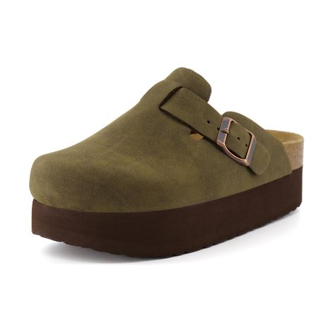 Price: $49.99#cushionaire #footbed #platform #widths #available Foldable Flats, Flats With Arch Support, Platform Clogs, Closed Toe Shoes, Sheepskin Boots, Black Ballet Flats, Round Toe Heels, Clogs Shoes, Womens Clogs