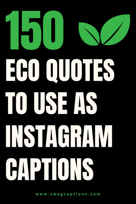 Spread the message of sustainability with these eco quotes perfect for Instagram captions. Inspire your followers to love and protect the Earth with these thought-provoking, green-themed quotes that highlight the beauty and importance of our planet. Eco Quotes, Catchy Captions, Protect The Earth, Global Issues, World Environment Day, Environment Day, Perfect Word, Like Instagram, Green Day