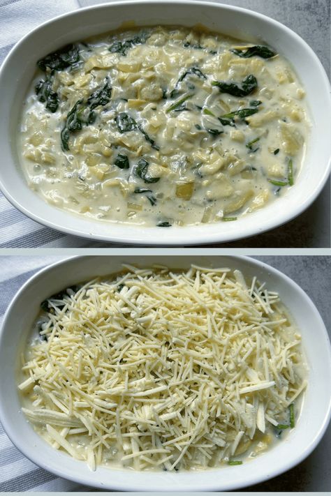 Easy Vegan Spinach Artichoke Dip (gluten-free, Nut-free) Artichoke Recipe, Vegan Spinach Artichoke Dip, Vegan Spinach, Artichoke Recipes, Spinach Artichoke Dip, Artichoke Dip, Spinach Artichoke, Nut Free, Easy Vegan