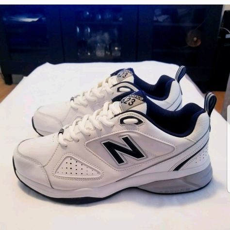 New Balance Men's 623v3 Shoes White With Navy Cross New Balance 623, New Balance 608, Navy Cross, Poo Poo, Pee Pee, Athletic Style, New Balance Men, Shoes White, Athletic Fashion