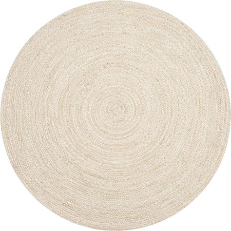 Hausattire Hand Woven Jute Braided Rug, 5’ Round – Off White, Reversible Boho Entry Area Rugs for Kitchen, Living Room I Farmhouse Decorative Floor Rug, 5 Feet Round : Amazon.ca: Home Round Woven Rug, Round Rug Kitchen, Boho Entry, Entry Area, Rugs For Kitchen, Braided Jute Rug, Sewing Furniture, Braided Rug, Rug Texture