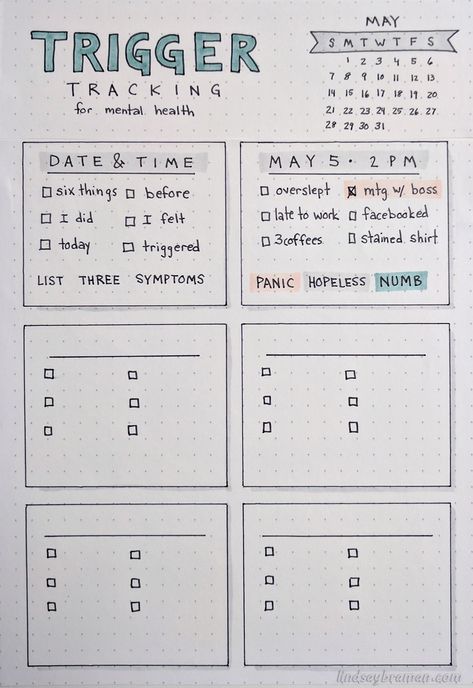 Minimalist Bullet Journal Layout - Mental health trigger tracking Minimalist Bullet Journal Layout, Bullet Journal Daily, Bullet Journal Mental Health, Minimalist Bullet Journal, How To Bullet Journal, Self Advocacy, One Note, Bullet Planner, Self Care Bullet Journal