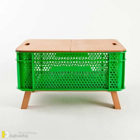 Milk Crate Furniture, Plastic Crate, Recycle Design, Plastic Crates, Eco Life, Crate Furniture, Creative Furniture, Recycled Furniture, Handmade Furniture