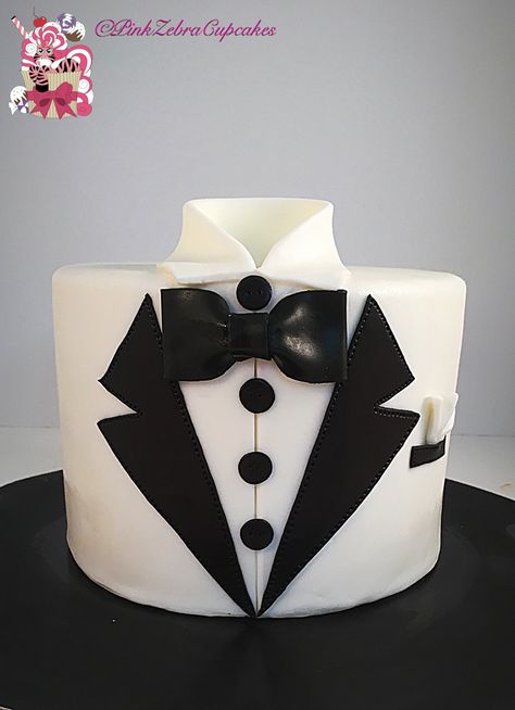 Tuxedo Cake Design, Groomsman Cake, Tårta Design, Rodjendanske Torte, Cake Design For Men, Tuxedo Cake, Birthday Cake For Husband, Black And White Wedding Theme, Cake For Husband