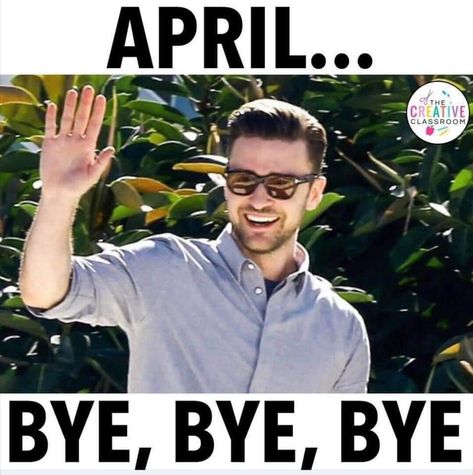 Bye bye bye April Good Bye April, Bye April, Good Bye, Creative Classroom, Bye Bye, Months In A Year, Okay Gesture, Clip Art, Humor