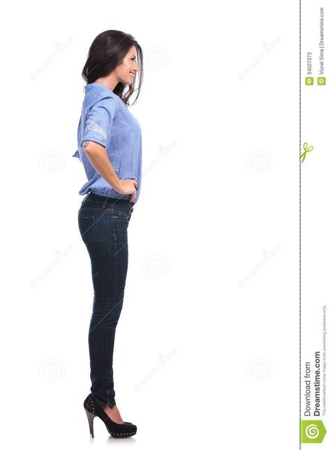 Woman Hands On Hips, Side View Drawing, Hand On Hip, Woman Hands, Profile Drawing, Hands On Hips, Profile View, Side Profile, Pose Reference Photo