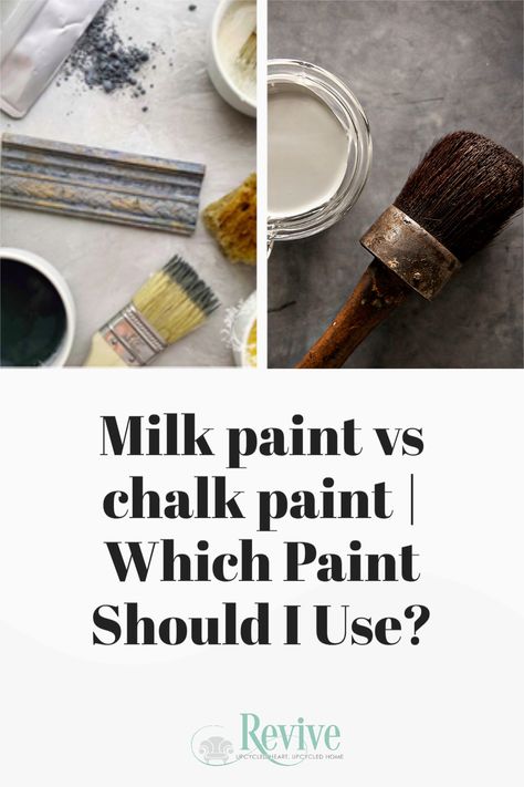 Have you ever wondered which paint you should use on our furniture painting and crafting projects? (Milk Paint or Chalk Paint?) This video will go over 5 differences between Milk Paint Vs. Chalk paint including: 1) Ingredients 2) Consistency 3) Applications/uses 4) How to apply it 5) Cost With this info in your tool belt, you'll be able to confidently choose the correct paint (chalk paint vs milk paint) for your next DIY project and not get frustrated! Chalk Paint Vs Milk Paint, Paint Chalk, Entry Tables, Oyster Bar, Furniture Painting, Tool Belt, Milk Paint, Paint Furniture, Diy Tutorials