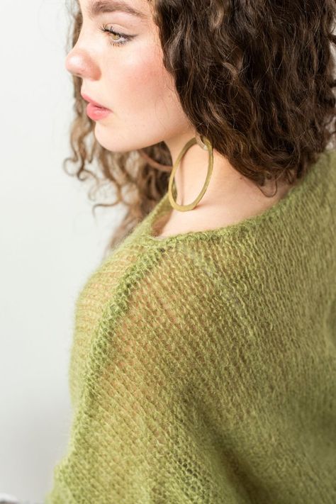 Mohair Knit Sweater Pattern, Loose Knit Sweater Pattern Free, Mohair Knit Pattern, Mohair Sweater Pattern Free Knitting, Mohair Knitting Patterns Free, Easy Knitted Sweater, Loose Knit Sweater Pattern, Simple Knitted Sweater, Mohair Sweater Pattern