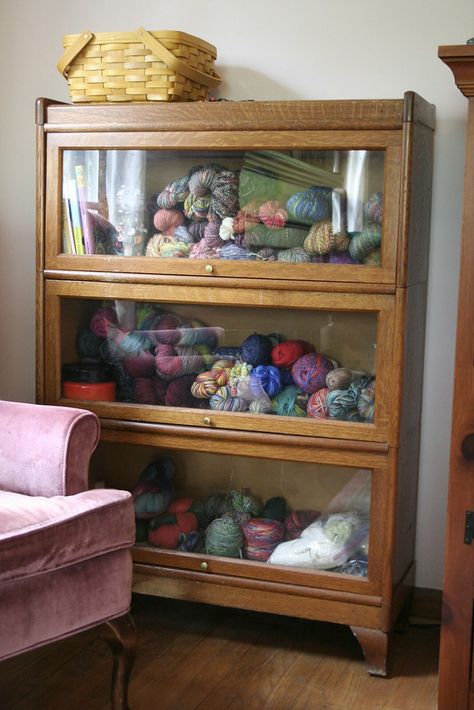 Craft Room Vintage Style, Lawyer Cabinet, Lawyers Bookcase, Apothecary Storage, Vintage Haberdashery, Rangement Art, Knitting Room, Barrister Bookcase, Door Shelf