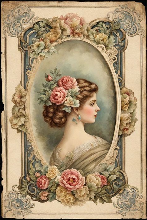 Vintage Victorian carte de visite album page by Gatekeeper - Playground Images Victoriennes, Era Victoria, Vintage Foto's, Free Vintage Printables, Art Fabric, Decoupage Vintage, Illustration Vintage, Victorian Art, Vintage Diy