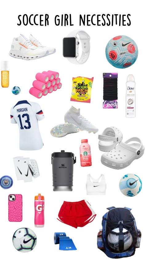 #soccermusthaves (Try and find all the soccer balls comment how many you fount) Soccer Things You Need, Soccer Packing List, Soccer Stuff To Buy, Soccer Must Haves, Soccer Tournament Packing List, Soccer Needs, Soccer Bag Essentials, Soccer Wishlist, Sports Bag Essentials