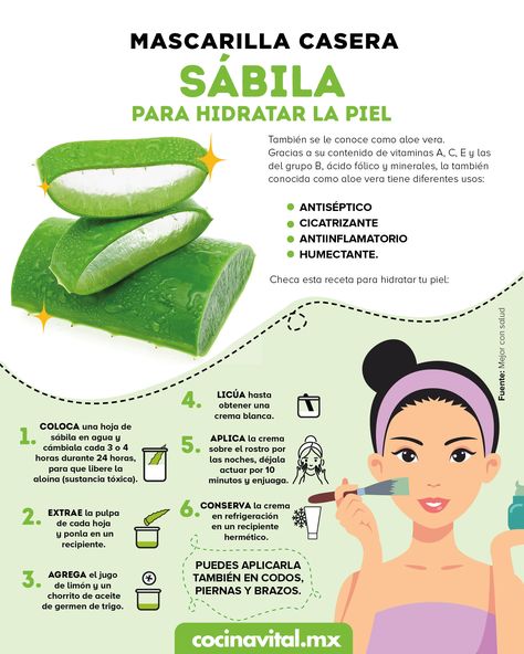 ¡Olvídate de la piel reseca! Prepara esta receta de aloe vera o sábila para hidratar la piel, un tratamiento natural para cuidarla y mantenerla sana. Stop Hair Breakage, Facial Tips, Face Care Tips, Natural Acne Remedies, Beauty Tips For Face, Hair Breakage, Beauty Skin Care Routine, Face Skin Care, Aloe Vera Gel