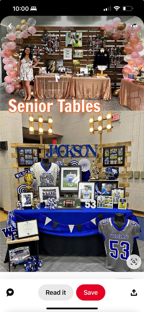 Graduation Traditions, Senior Tables, Senior Display Table Ideas, Display Table Ideas, Graduation Party Ideas Decorations, Graduation Display, High School Graduation Party Ideas, Boys Graduation Party, Graduation Party Pictures