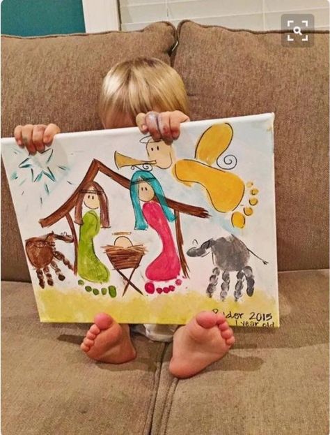 Handprint Calendar, Footprint Crafts, The Nativity Story, Footprint Art, Navidad Diy, Preschool Christmas, Fall Kids, Trendy Baby, Baby Crafts