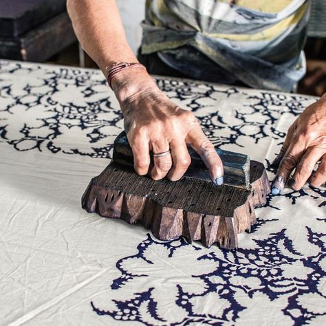 Alex Morrall (@studiomahala) • Instagram photos and videos Sanganeri Print, India Textiles, Rajasthani Art, Dresses By Pattern, Indian Block Print, Textile Industry, Antique Textiles, Block Printing, Printed Linen