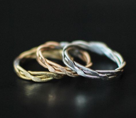 Guitar String Ring, String Ring, Guitar String Jewelry, Guitar Vector, String Jewelry, Guitar Gifts, Unique Guitars, Best Acoustic Guitar, Hammered Ring