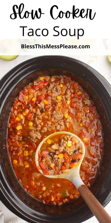 Taco Soup Slow Cooker, Taco Soup Recipe Crockpot, Slow Cooker Taco Soup, Slow Cooker Taco, Taco Soup Recipe Easy, Homemade Taco Seasoning Recipe, Easy Taco Soup, Taco Soup Crock Pot, Crock Pot Tacos