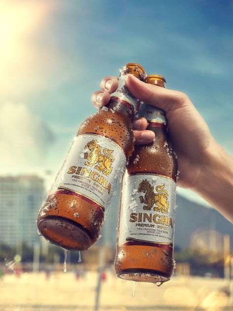 Thai Beer on Behance Sol Beer, Beer Shot, Beer Illustration, Beer Photography, Beer Bucket, Beer Photos, Beer Advertising, Beer Ad, Beer Time