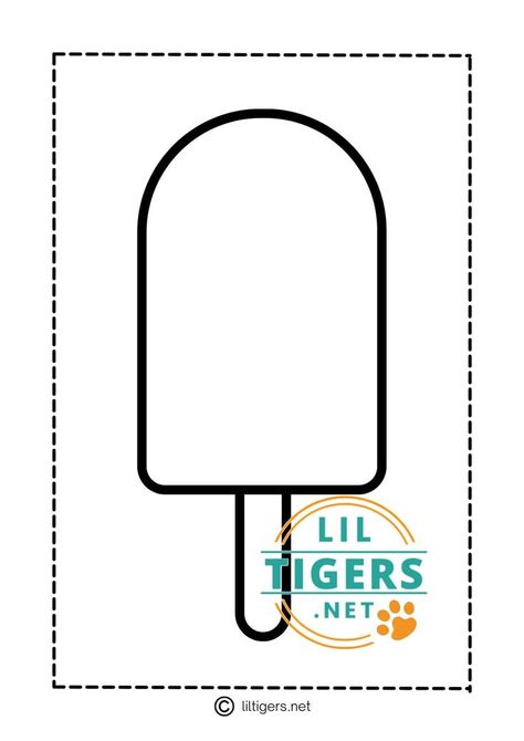 Tissue Paper Popsicle Craft, Popsicle Preschool Craft, Popsicle Art Preschool, Preschool Popsicle Crafts, Popsicle Patterns Free Printable, Popsicle Outline Printable, Popsicle Coloring Page Free Printable, Popsicle Printable Free, Popsicle Bulletin Board Ideas