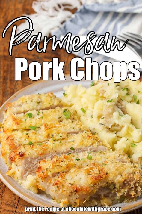 Parmesan Pork Chops Pork Chops Parmesan Crusted, Creamy Parmesan Pork Chops, Baked Boneless Pork Chop Recipes Parmesan Crusted, Oven Baked Parmesan Crusted Pork Chops, Parmesean Crusted Pork Chops, Crusted Pork Chops, Parmesan Pork Chops, Parmesan Crusted Pork Chops, Pig Food