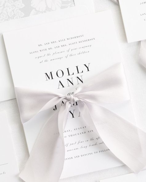 Ribbon Wedding Invitations Ribbon Wedding Invitations, Reception Invitation Wording, Wedding Reception Invitation Wording, Wedding Reception At Home, Invitation Design Inspiration, Ribbon Invitation, Save The Date Ideas, Simple And Elegant Wedding, Shine Wedding Invitations