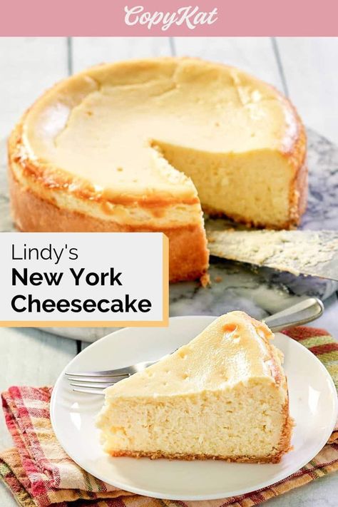 Best Cheesecake Crust, Tall And Creamy New York Cheesecake, 10 Inch Cheesecake Recipe Springform Pan, Lindy's Cheesecake Recipe, Best Cheesecake Recipe Homemade, Authentic Cheesecake, London Cheesecake, Fluffy Cheesecake Recipe, New York Cheesecake Recipes