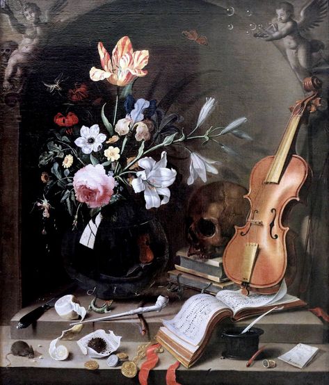 B Jacob Marrel. 1613-1681. Utrecht et Francfort sur le Main.  Nature morte. vanité.  Still Life. Vanity. Karlsruhe. Vanitas Paintings, Dutch Golden Age, Still Life Flowers, National Portrait Gallery, A Level Art, Still Life Art, Memento Mori, Rembrandt, Still Life Painting