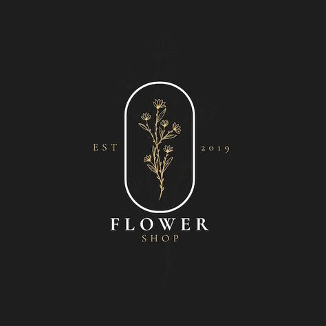 Flower Shop Design Logo, Valerian Flower, Boho Logos, Flower Shop Logo, Name Tag Design, Flower Shop Design, Flower Logo Design, Boho Logo, Flower Scent