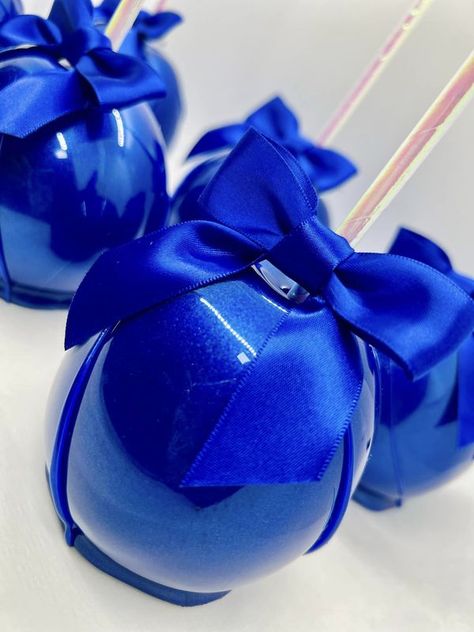 Blue Candy Apples, Blue Candy, Candy Apple, Candy Apples, Apples, Sweet Treats, Love This, Ribbon, I Love